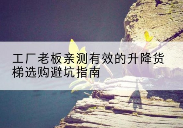 乐业升降货梯怎么选-工厂老板亲测有效的升降货梯选购避坑指南